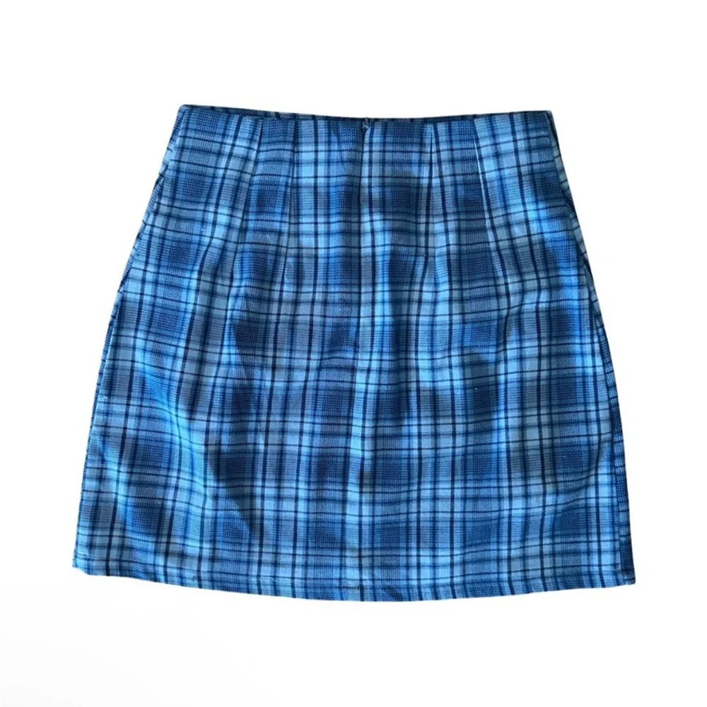 Brandy Melville/John Galt Blue Plaid Cara Skirt - Picture 3 of 5